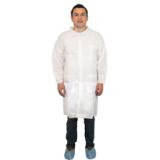 LAB COAT POLYPROPYLENE WHITE DLWH XL