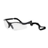 CCP Ultra Safety Glasses w/ Cord & Adjustable Temples, Clear Lens, Black Frame, 12/bx - 15 bxs/cs EW 4400 C