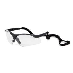 WRAP AROUND EYEWEAR WITH CORD BLACK FRAME, CLEAR LENS EW-4400-C