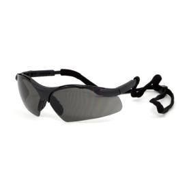 WRAP AROUND EYEWEAR WITH CORD BLACK FRAME, GREY LENS EW-4400-G