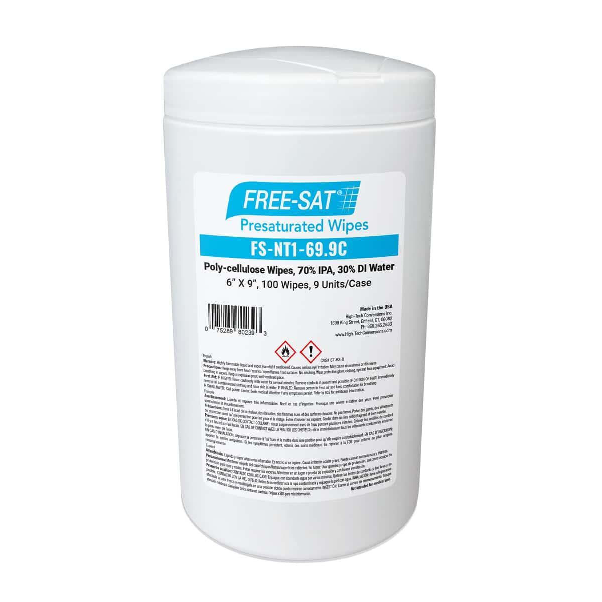 100 WIPES/ROLL, 9 CANISTERS/CASE . 70/30 IPA BLEND, 18 LBS FS NT1 69 9C