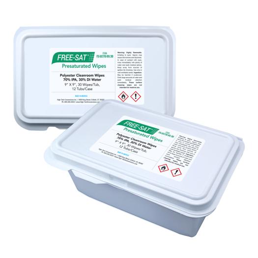 100  POLYESTER LAUNDERED 70 30 9 X9  WIPES 30 TUB- 1 tub