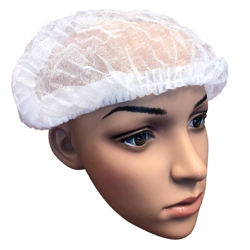 BEE-SAFE 10 GSM POLYPROPYLENE PLEATED BOUFFANT CAP, 21, 100 GAH BP 21 WH P