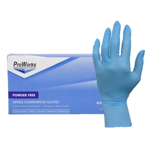 NITRILE EXAM POWDER FREE GLOVES-LG-10 100