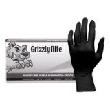 Safety Zone® GrizzlyNite® Nitrile Powder-Free Exam Gloves, 10x100, Black, 5.5 mil - XL GL N105FX