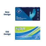 Safety Zone® Nitrile Powder-Free Exam Gloves, Textured Fingers, 10x100, Blue, 5.5 mil - Large GL N106FL 2
