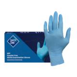 Safety Zone® Nitrile Powder-Free Exam Gloves, Textured Fingers, 10x100, Blue, 5.5 mil - Small GL N106FS