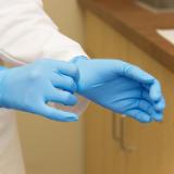 Safety Zone® Nitrile Powder-Free Exam Gloves, Textured Fingers, 10x100, Blue, 5.5 mil - XS GL N106FXS 4
