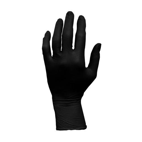 Safety Zone® Nitrile Powder-Free Exam Gloves, Textured Fingers/Palm, 10x100, Black, 7 mil - Medium GL N107FM