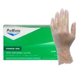 ProWorks Clear Vinyl Gloves, 3 mil (HOS-GL-V103) GL V103FXL
