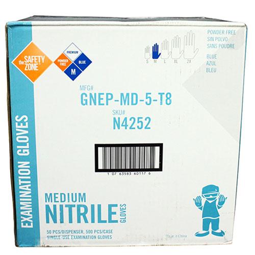 POWDER FREE MEDICAL GLOVE BLUE NITRILE  12   10 50  MD