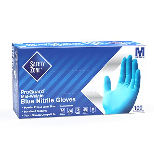 NITRILE POWDER FREE EXAM GLOVES  BLUE 10 100 MED