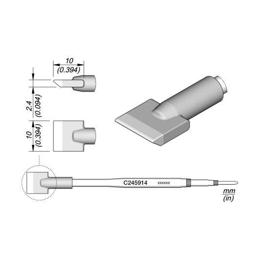 JBC C245914  Cartridge - Blade Type - 10 MM
