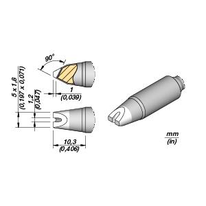 JBC C470028: Cartridge - Chisel - Outer 5 MM x 1.8 MM Inner JBC C470 028
