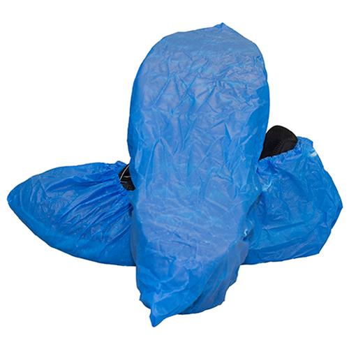 SHOE COVER CPE COPOLYMER BLUE 100 EA BG 3 BG CS