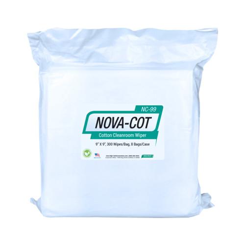 NOVA-COT USA 100 COTTON TWILL CLEANROOM WIPE 9X9 300 BG 8 CS