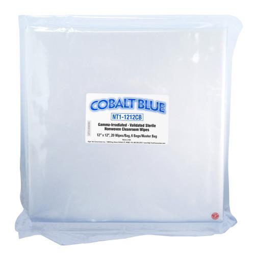 COBALT BLUE STERILE CLEANROOM WIPE  12  X 12   20 BG  6 BGS 