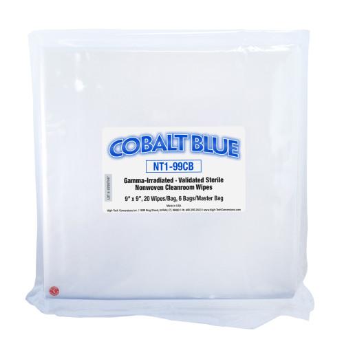 COBALT BLUE STERILE CLEANROOM WIPE, 9 X 9 10 BG/CS NT1 99CB