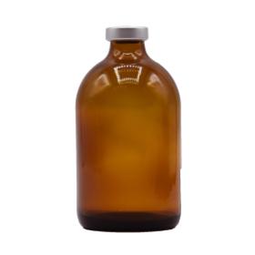 Sterile Empty Vials w/ Silver Caps, Amber Glass, 20 mm, 25/bx - 100 mL SEV100-AMB