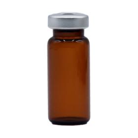 Sterile Empty Vials w/ Silver Caps, Amber Glass, 20 mm, 25/bx - 10 mL SEV1020S-AMB