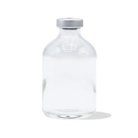 Sterile Empty Vials w/ Silver Caps, Clear Glass, 20 mm, 25/bx - 50 mL SEV50