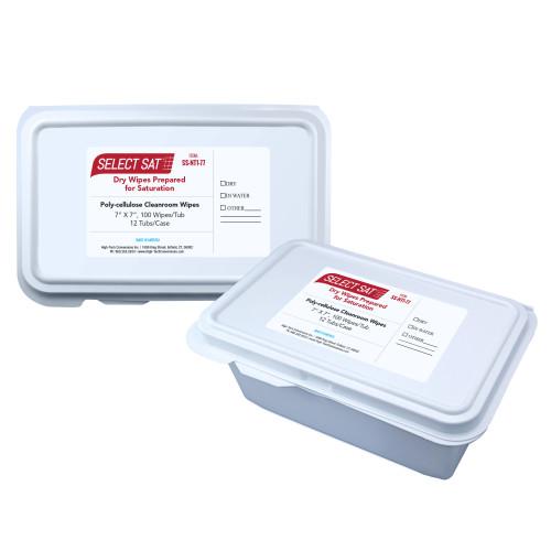 SELECT-SAT DRY WIPES 7X7 C-FOLDED 100 TUB  12 TUBS CS