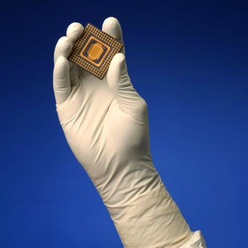 TN2000 TechNiGlove Class 10-100 Nitrile Gloves - White  Blue