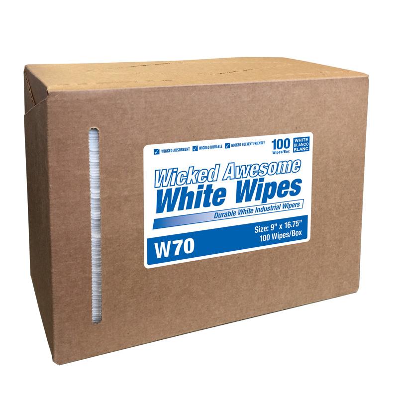 P/L WICKED AWESOME WHITE WIPES 9X16.75, IF, 10/100 W70