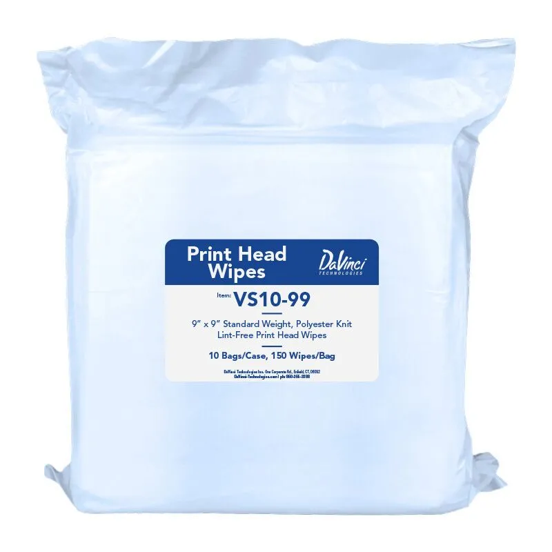 Standard Weight Print Head Wipes 9x9