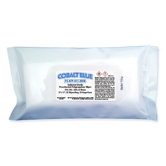 Cobalt Blue Dry Sterile Wipes