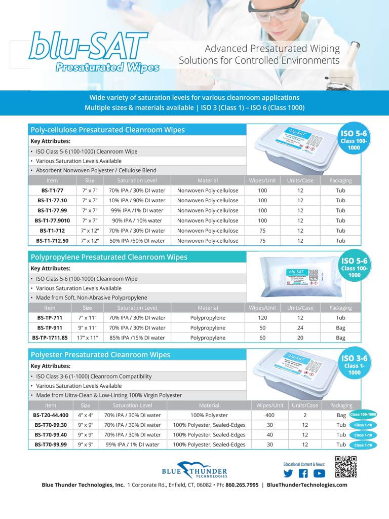 blu-SAT Wipes Brochure
