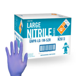 Safety Zone GNEP-MD-1 Nitrile Gloves BLUE P/F MEDIUM 4MIL 100/BOX Pack of 2 