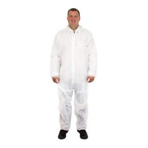 The Safety Zone® White Polypropylene Coveralls, 28g - SZ-DCWH-(SIZE)