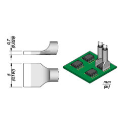JBC C120005: Cartridge - Micro Tweezer - Spade - 5.0 MM