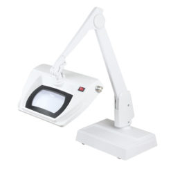 Dazor LMR100-5-WH LED Stretchview 2.25X Desk Magnifier, WH