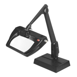Dazor LMR100-BK LED Stretchview 1.75X Desk Magnifier, BK