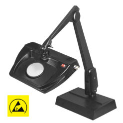 Dazor LMR100-16-BK-ES ESD-Safe LED Stretchview 5X Desk Magnifier, Black
