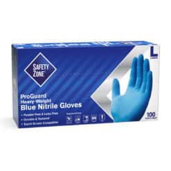 The Safety Zone Blue Nitrile Gloves, 6 Mil, Powder Free