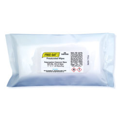 FREE-SAT™ 17" x 11" Polypropylene Presaturated Wipes, 85% IPA / 15% DI Water