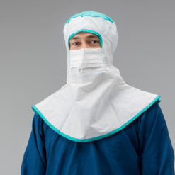 Sterile Microporous Cleanroom Hood, Integrated Face Mask