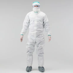 Sterile SMS Cleanroom Coverall, Attached Boots