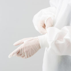 Sterile frock, view of sleeves