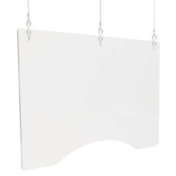 Deflecto Hanging Barrier 36" x 24" Polycarbonate Clear