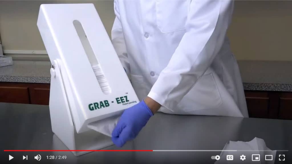 Cleanroom-Wipe-Dispenser---Grab-EEZ-Demonstration