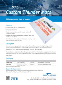 Custom Thunder Mats Brochure
